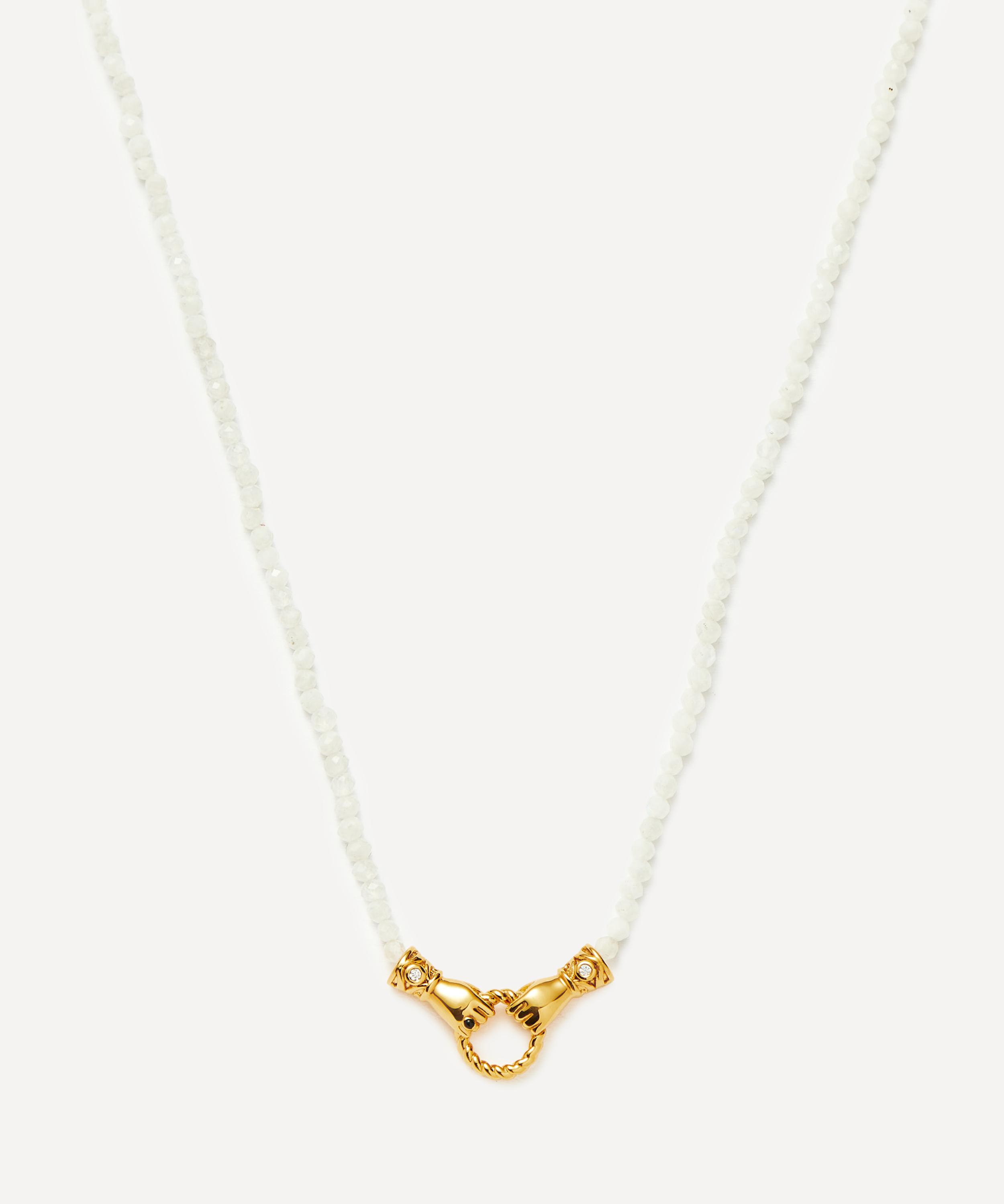 18ct Gold-Plated Harris Reed In Good Hands Drop Pendant Necklace