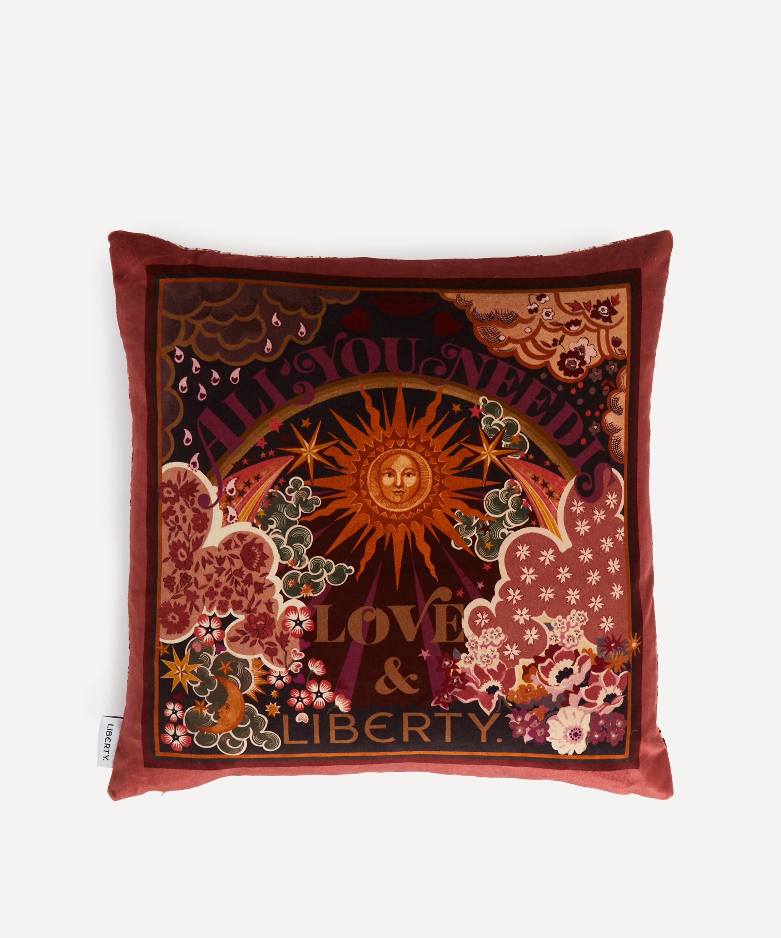 All You Need is Love and Liberty Velvet Cushion