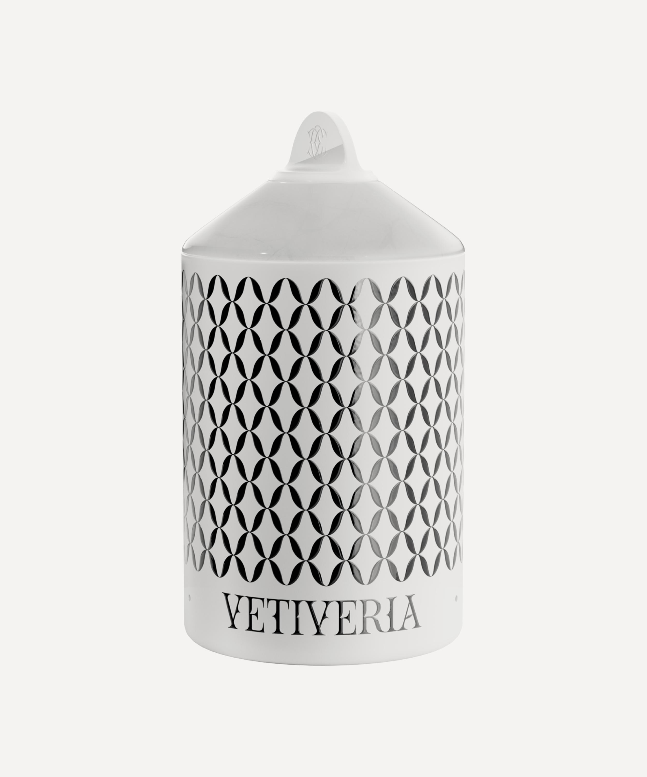 Vetiveria Lux Scented Candlewith White Onyx Cover 400g