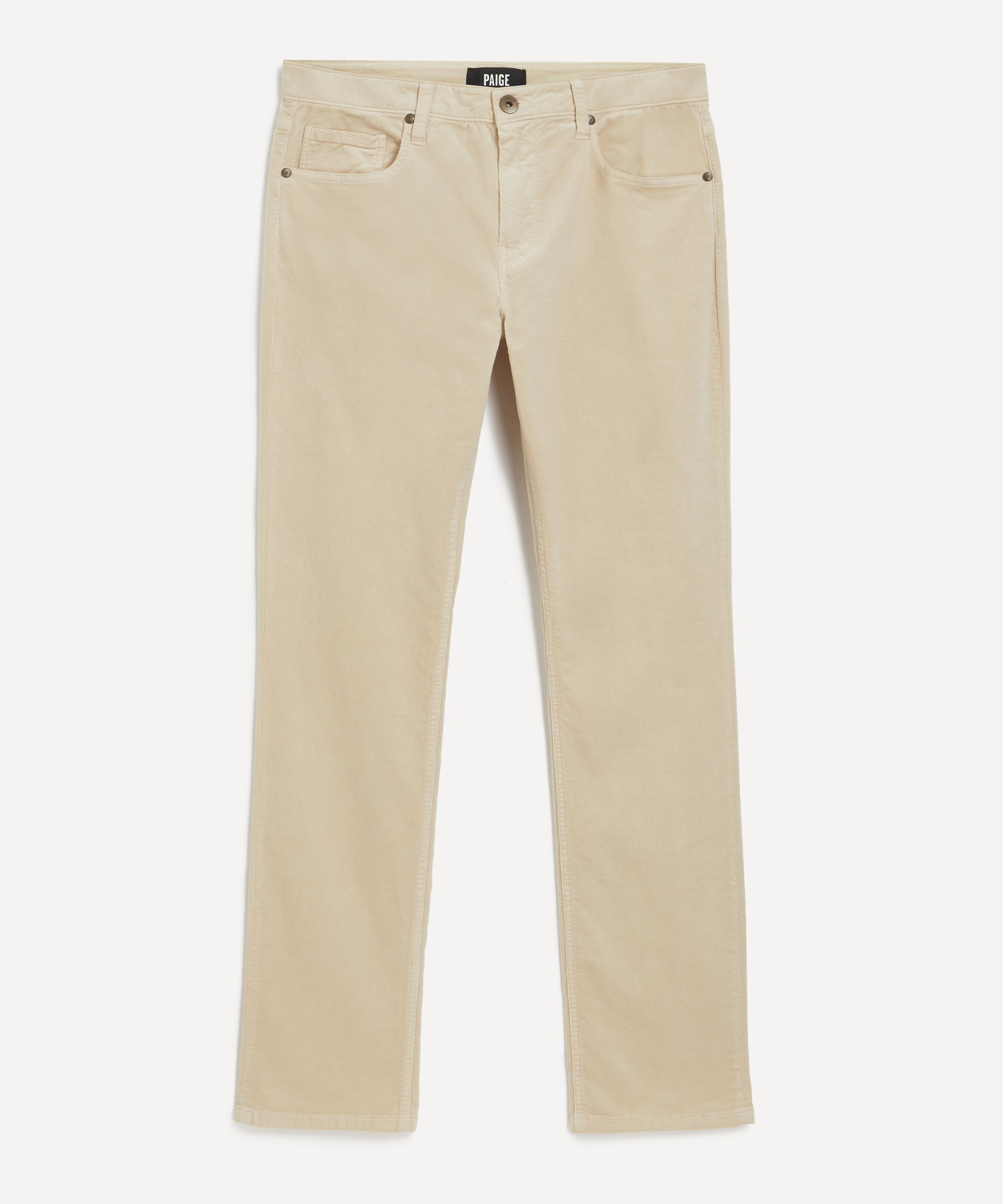 Federal Slim Straight Corduroy Jeans in Ivory Cream