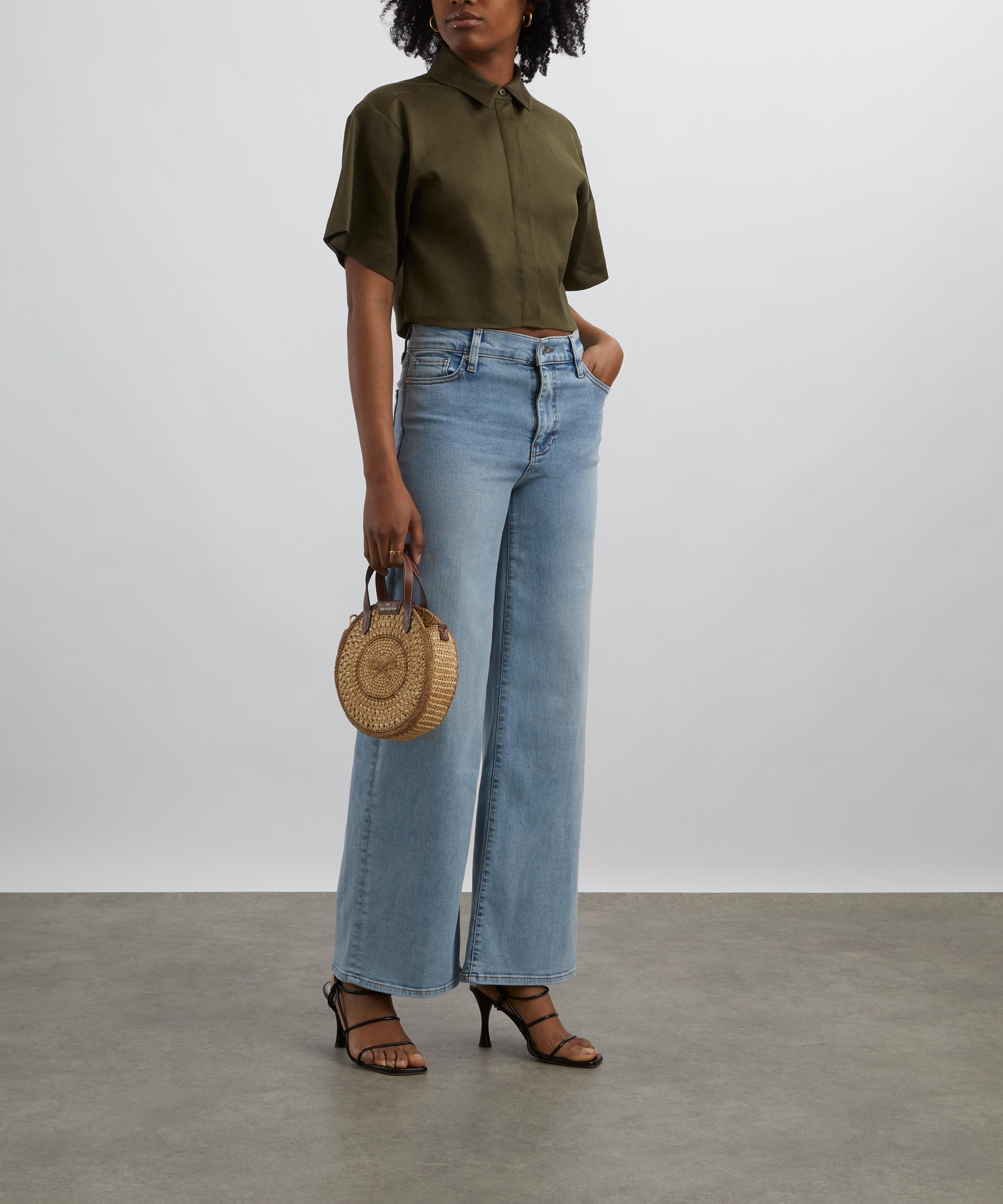 Le Slim Palazzo High-Rise Wide-Leg Jeans in Tribute