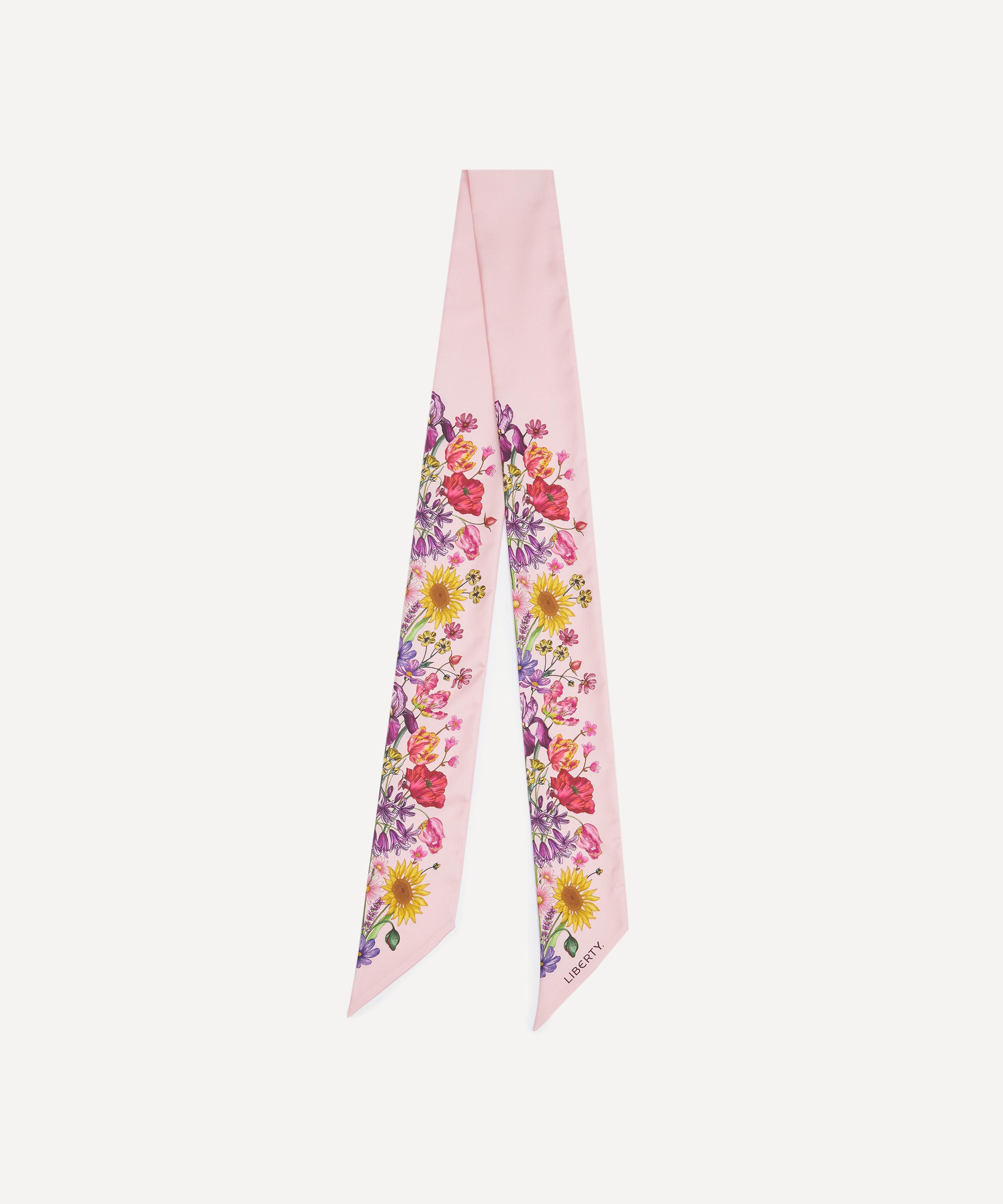 Floral Muse 8X160 Skinny Silk Scarf