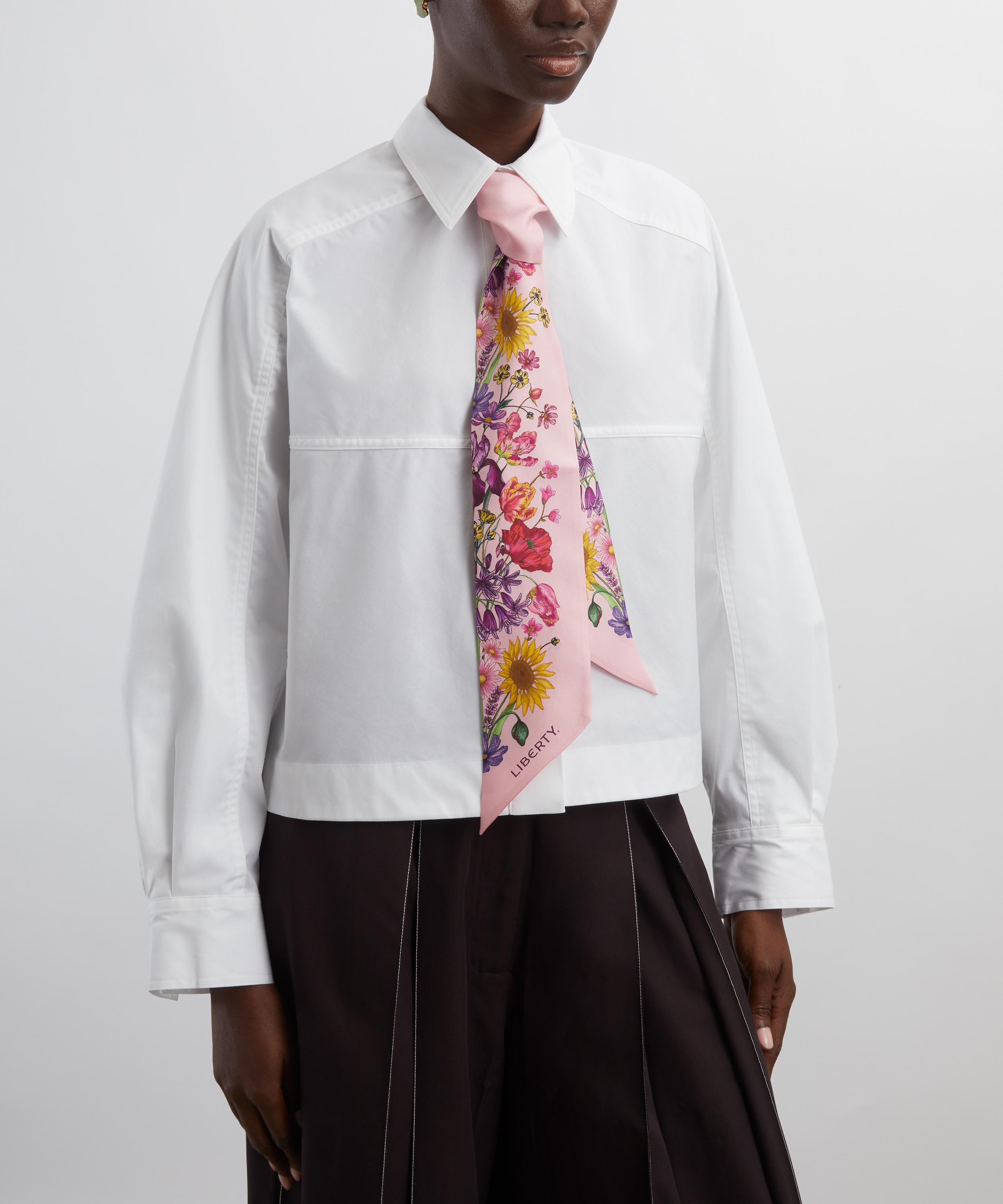 Floral Muse 8X160 Skinny Silk Scarf