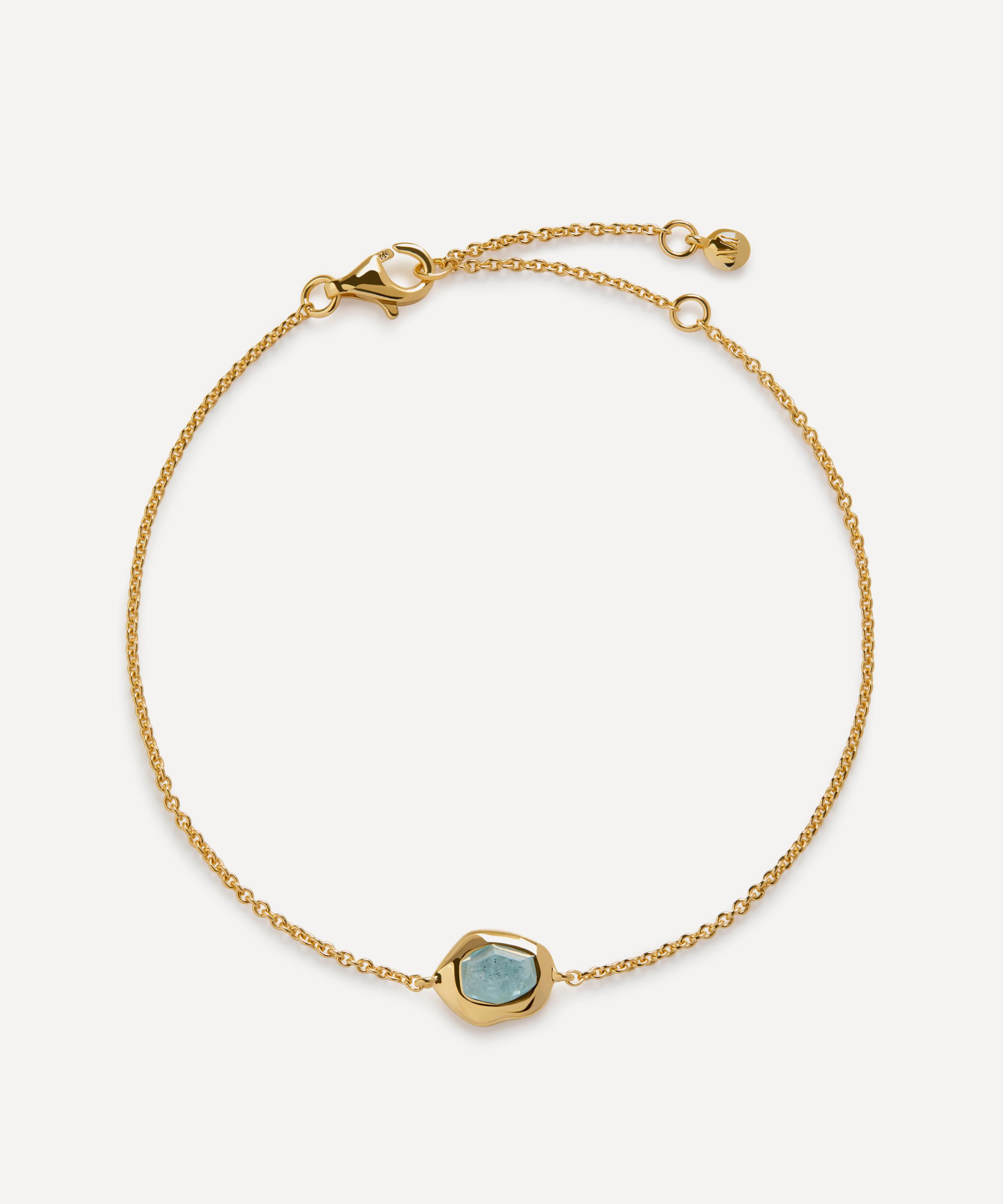 18ct Gold-Plated Vermeil Silver Odyssey Gemstone Chain Bracelet