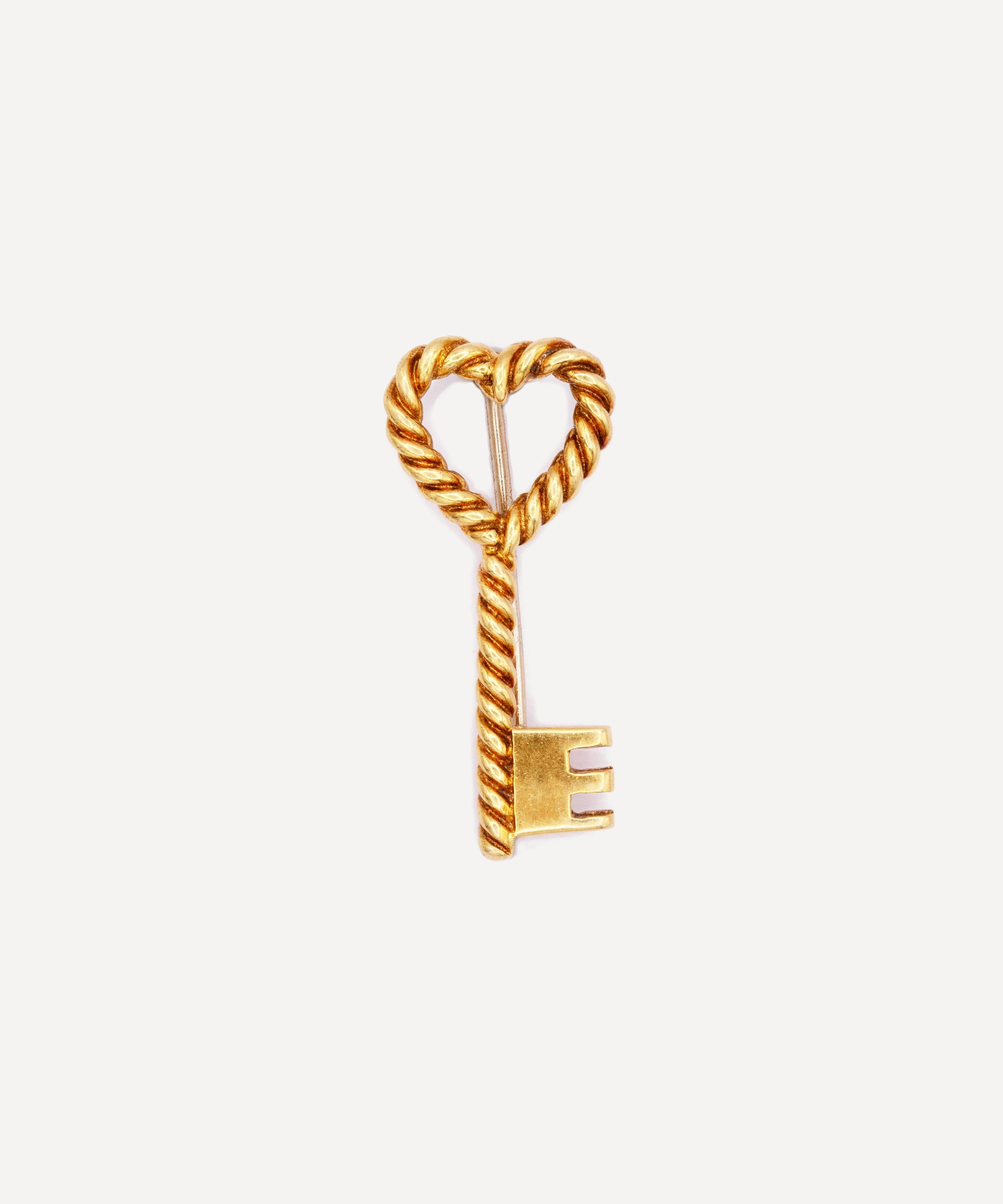18ct Gold Tiffany Vintage Key to My Heart Brooch