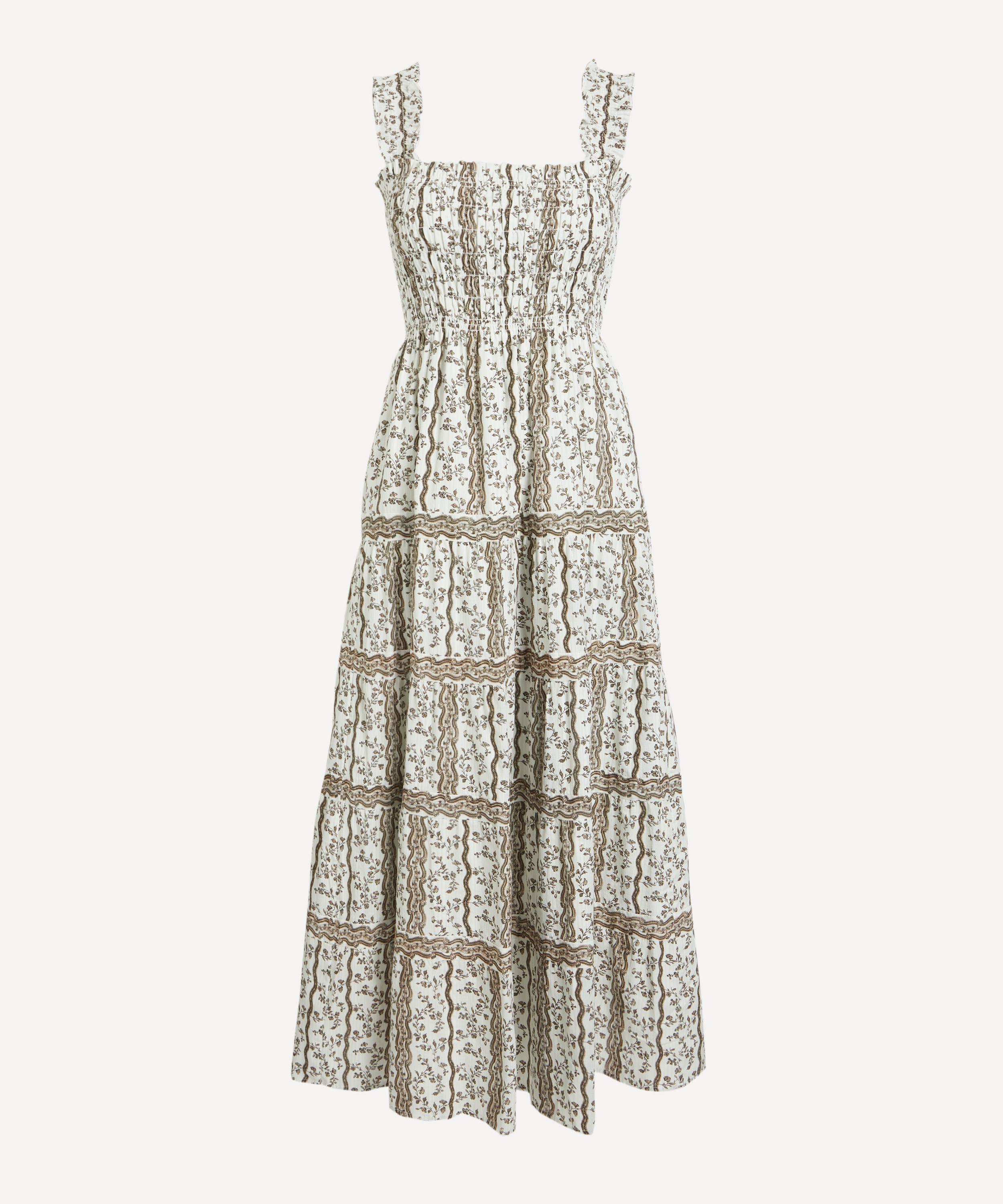 Mocha Provencal Floral Kimmy Nap Dress