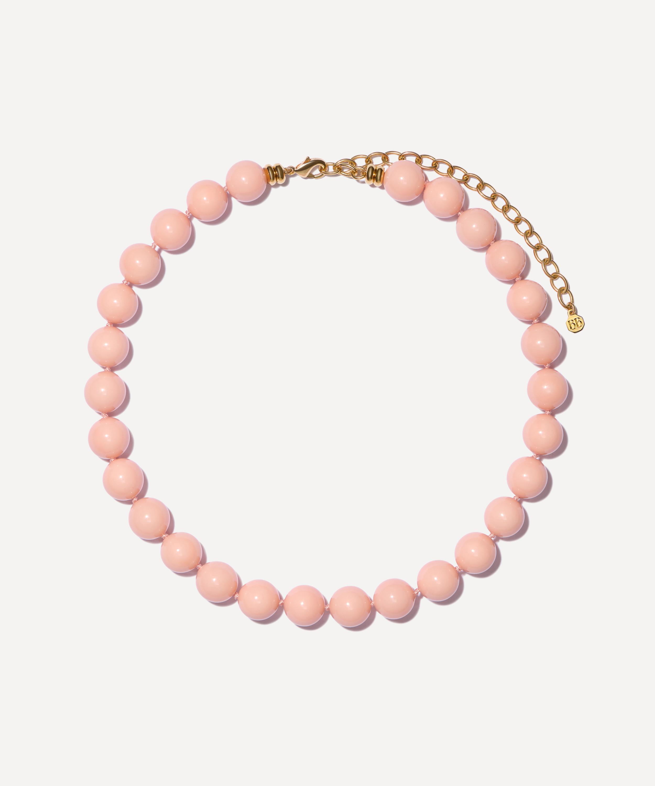 14ct Gold-Plated Vermeil Brass Peach Shell Pearl Necklace