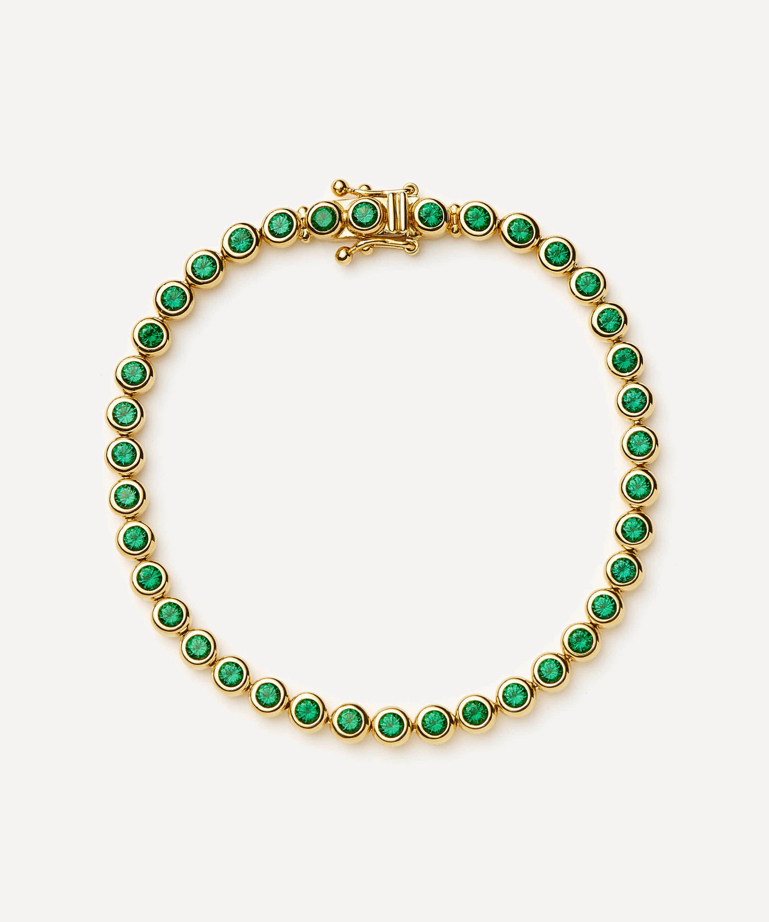 18ct Gold-Plated Vermeil Silver Tennis Round Bracelet