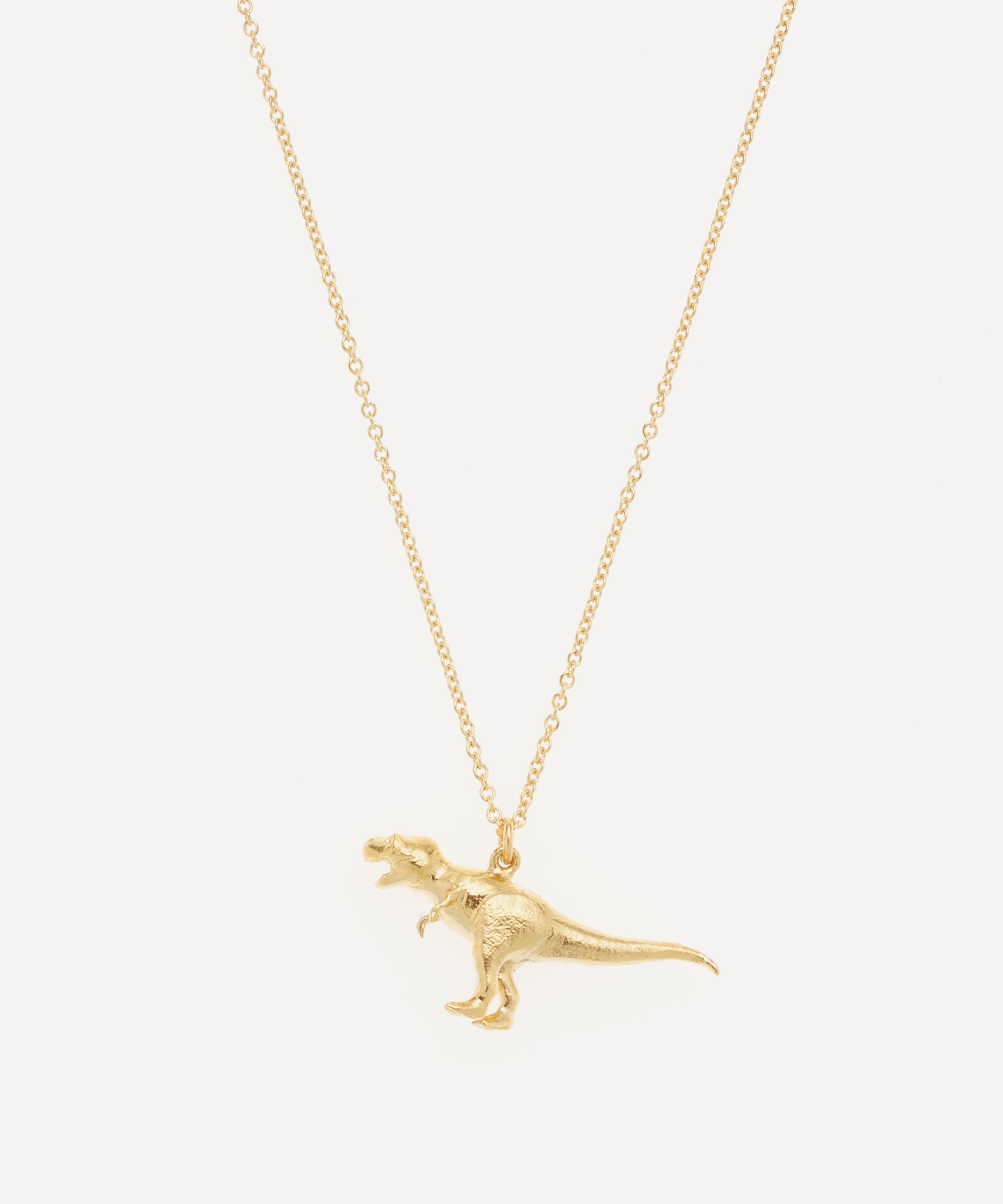 Gold-Plated Tyrannosaurus Rex Pendant Necklace
