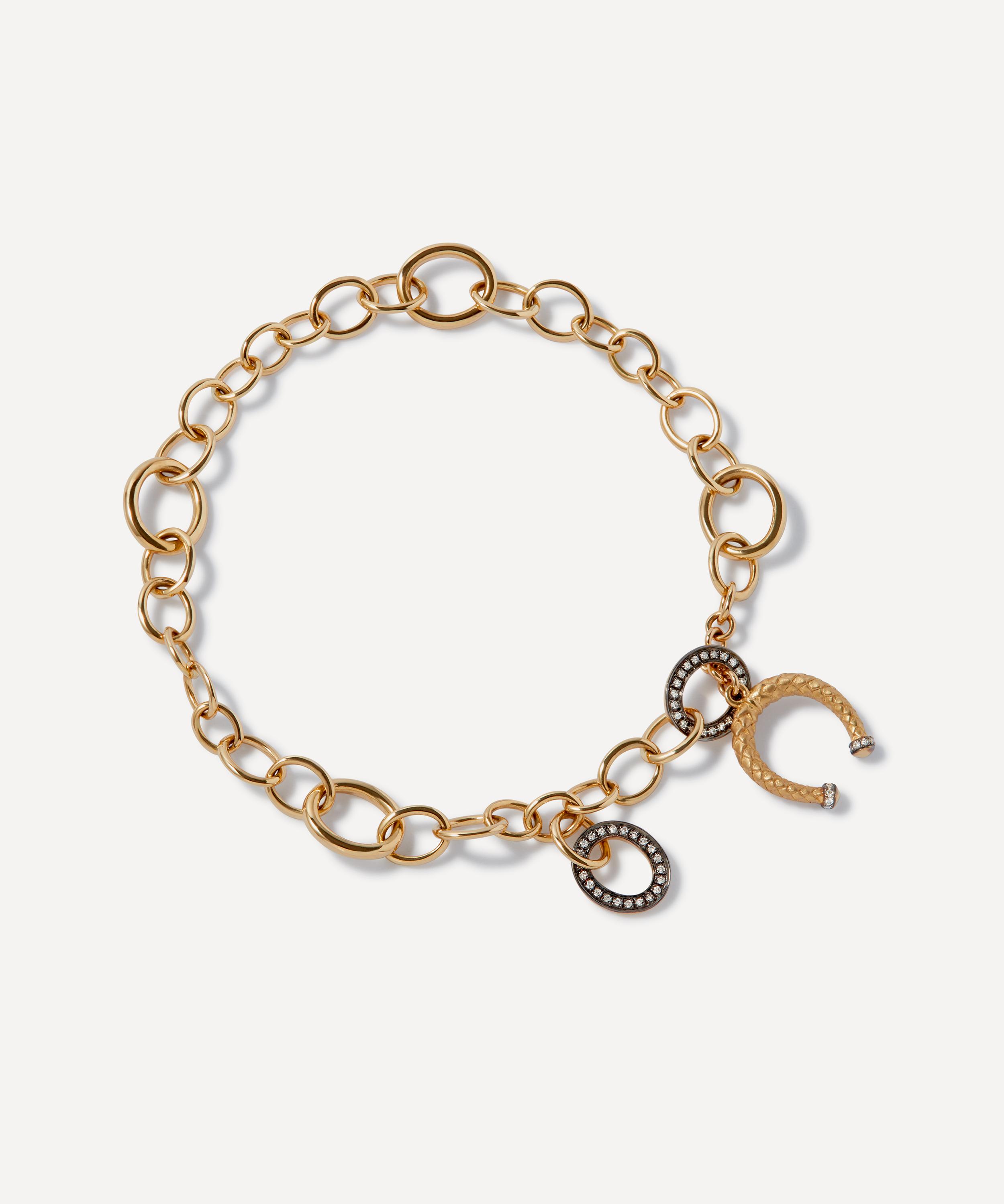 x The Vampire's Wife 18ct Gold Diamond Charm Bracelet