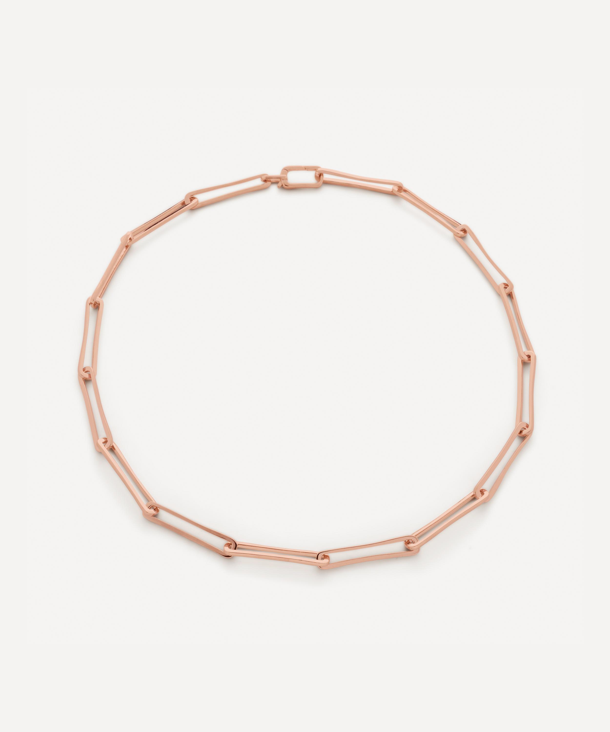 Rose Gold Plated Vermeil Silver 17"Alta Long Link Chain Necklace