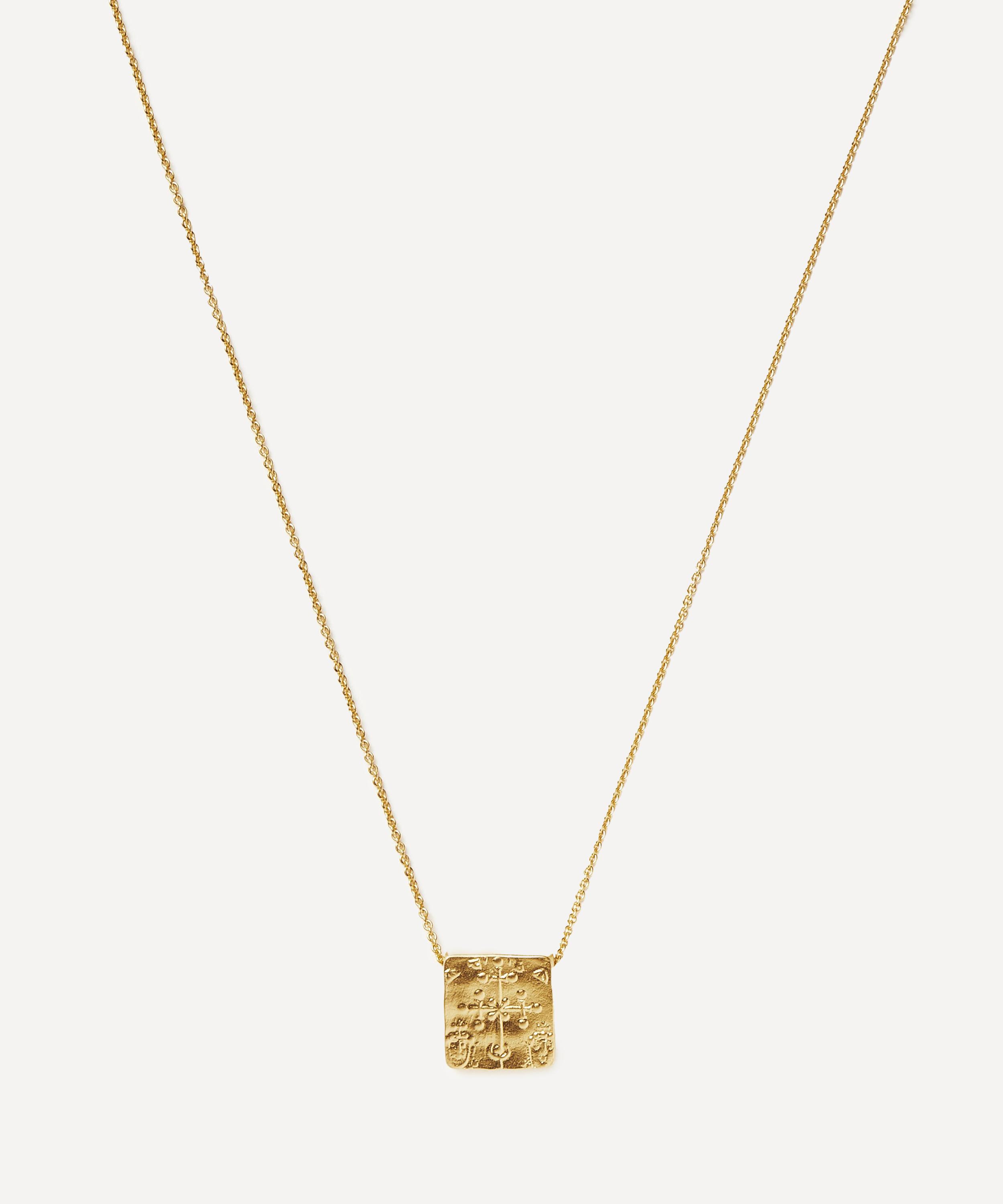 18ct Gold-Plated Vermeil Silver Lucy Williams Byzantine Coin Pendant Necklace