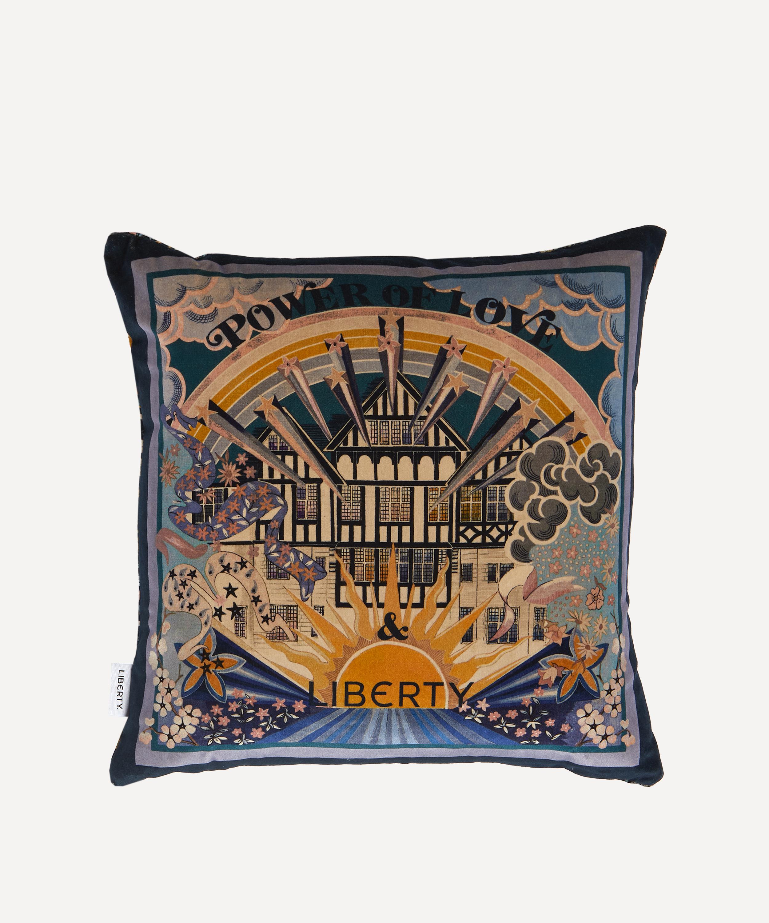 The Power of Love and Liberty Square Velvet Cushion