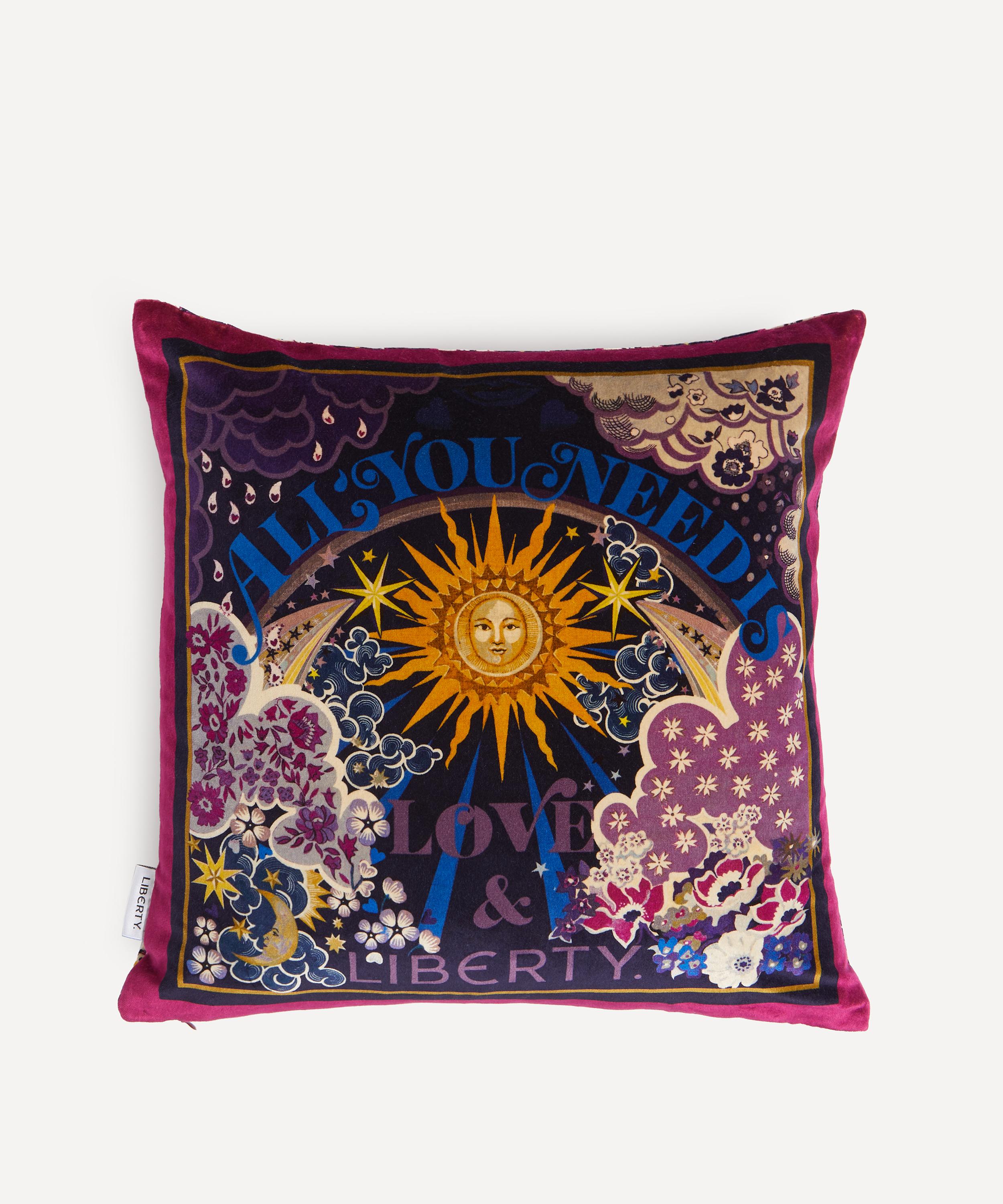 The Power of Love and Liberty Square Velvet Cushion